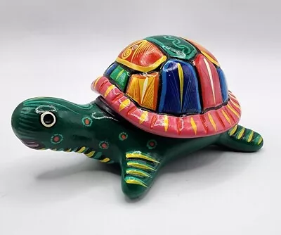 Buy Hand Painted Mexican Talavera Redware Pottery Turtle Figurine 7.5  • 13.70£