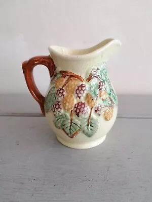 Buy Shorter & Son Pottery Jug Pitcher 3D Berry Pattern Vintage 3/4 Pint Hand Painted • 8.50£