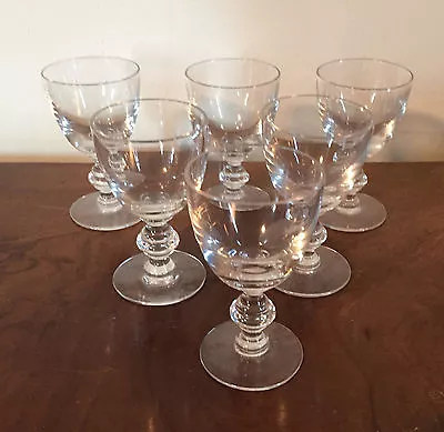 Buy Antique Crystal Sherry Wine Stem Glass Set Of 6 • 156.54£