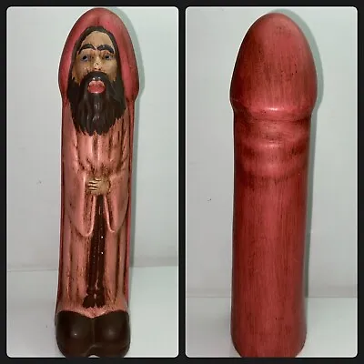 Buy VTG RARE Pink Phallic Penis Monk Figure Ceramic 9” X 2” Hand Painted • 56.88£