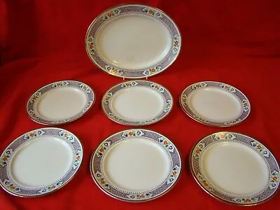 Buy 6 Side Plates And Sandwich Plate William Lowe Longton (WLL) Court Ware Art Deco • 18£