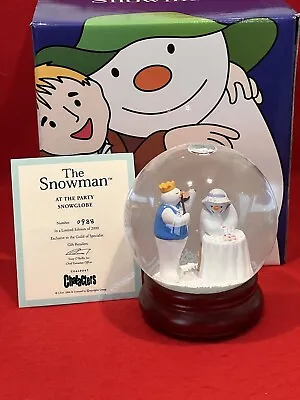 Buy Coalport The Snowman Snowglobe Figure - At The Party New & Boxed Limited Edition • 49.99£