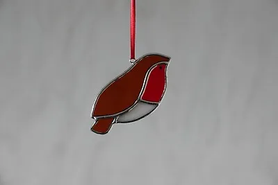 Buy Stained Glass Bird Suncatcher/Window Hanger Cute Robin Ornament Gift/Ornament • 16£