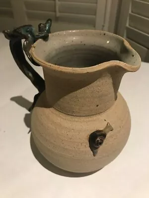 Buy Water Jug Unglazed Pottery With 3d Snail Purchased In Paris Approx 2000 Unused • 100£