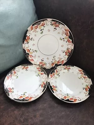 Buy Delphine Crown China - Cake Plate 22.5cm & 4 Tea Plates - Pattern 210 • 9.99£