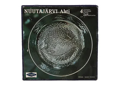 Buy Nuutajarvi Inkeri Toikka X 4 Glass Fish Plates Ahti Finnish Glass Scandinavian U • 34£