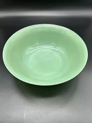 Buy Vintage Fire King Jadeite Green 8 Inch Bowl Ribbed USA Jane Ray Glassware • 27.86£