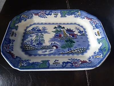 Buy Masons China Blue Coloured Oval Platter • 12£