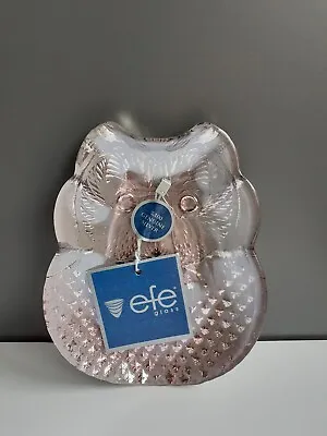 Buy EFE Glass Owl Dish. 100% Genuine Silver Base New With Tags Gift Plate Turkey • 11.90£