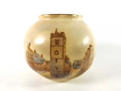 Buy Royal Worcester Vase  Dated 1907 / Scene Of Clock Tower Of St Albans Ref 1321/4 • 23£