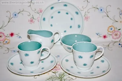 Buy Original 1950s Susie Cooper Bone China One O'Clock Coffee Set Cup Plate Jug Bowl • 40£