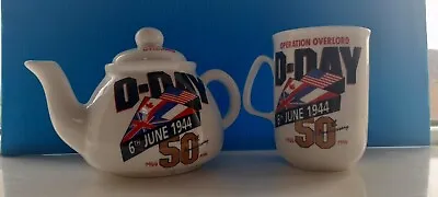 Buy D Day 50th Anniversary Teapot And Mug Fine China • 12.99£