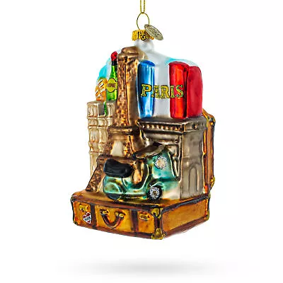 Buy Landmarks In Paris, France - Blown Glass Christmas Ornament • 17.38£