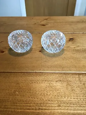 Buy Two Cut Glass Candle Holders • 13.99£