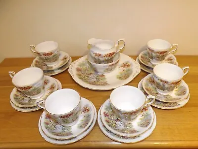 Buy Paragon China - The Old Mill Stream Tea Set 6 Trios Milk,Sugar & Serving Plate • 44.99£