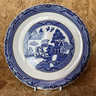 Buy Vintage Hancock & Son Corona Ware Willow Blue Serving Cake Plate Stand 26cm • 6.99£