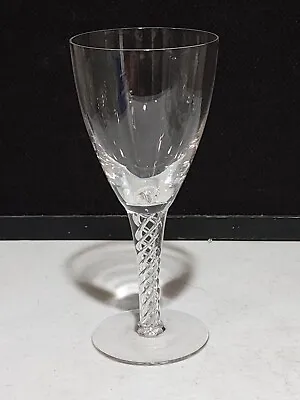 Buy Vintage Signed STUART England Ariel Pattern Air Twist Stem Water Goblet 7 5/8  • 57.53£