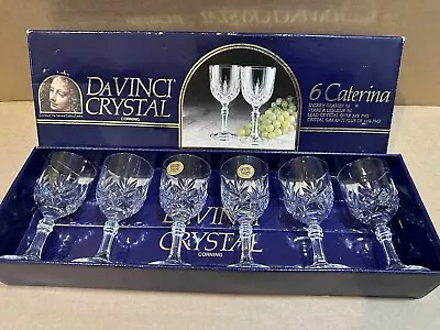 Buy Vintage Rare Da Vinci Crystal Corning 6 Caterina Sherry Aperatif Glasses Italy • 17£