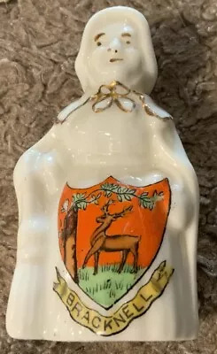 Buy Antique Florentine Crested China ‘Old Mother Shipton’ Bracknell Coat Of Arms • 10£
