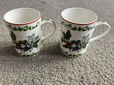 Buy Pair Of Portmeirion The Holly & The Ivy Mugs • 4.99£