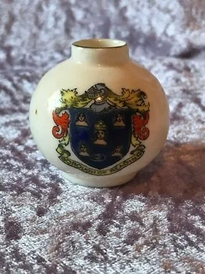 Buy Arcadian Crested Ware Miniature Globular Vase With Crest Of Reading • 4.95£