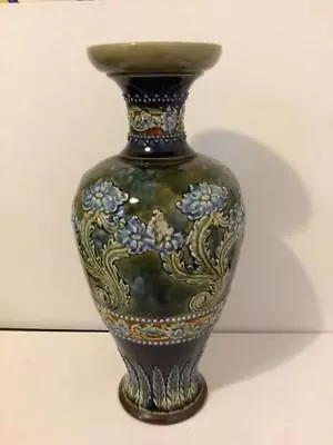 Buy Vintage Royal Doulton Lambeth Large Stoneware Vase 35cms Tall- Brown Blue Green • 75£