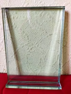 Buy Vintage Slab Green Clear Glass Floating Photo Frame 6 Inches X 8 Inches • 100£