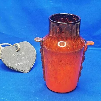 Buy MONART GLASS Rare SHAPE H Size VII * Orange Brown VASE (7.5 ) 1920s Art Deco VGC • 675£