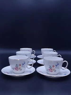Buy Thomas Germany Floral Small Coffee Cups And Saucers- Set Of 6-1 Saucer Chipped • 39.90£