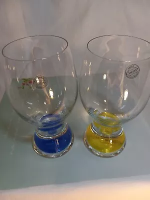 Buy Wine Glasses Set Of Two Colony Weighted Bottom Czech Republic • 23.72£