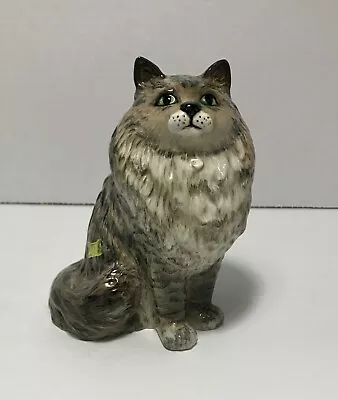 Buy Rare Vintage Collectible Beswick 1880 Grey Persian Cat Seated Looking Up 5 1/2  • 131.76£