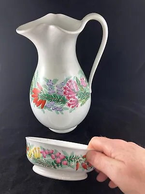 Buy Antique Rare Copeland Spode Wash Jug Pitcher And Soap Dish Flower 'Exeter' 1859 • 125£