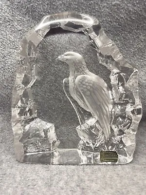 Buy RARE Large Mats Jonasson Signed Crystal Eagle Royal Krona Limited Edition VGC • 20£