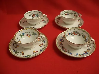 Buy 4  1920s TUSCAN CHINA ENGLAND PRETTY SMALL/MINATURE CUPS & SAUCERS Enamel Detail • 24.99£