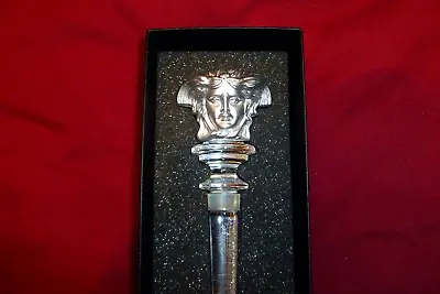 Buy Rosenthal Versace Silver Coloured Glass Wine Bottle Stopper Brand New Boxed • 49.95£