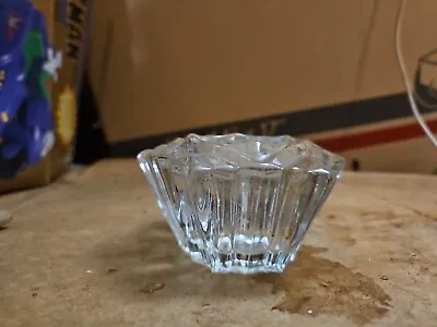 Buy Clear Glass Votive Candle Holder Tea Light Diamond Cut Star Snowflake... • 9.58£