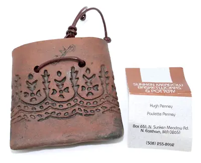Buy Sunken Meadow Art Pottery Wall Pocket Impressed Signature - Hugh Paulette Penney • 14.47£
