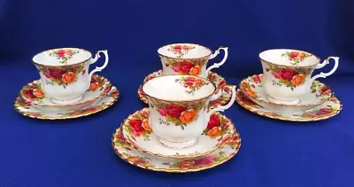Buy Royal Albert Old Country Roses  ~ Set Of  4 Tea Trio's • 30£