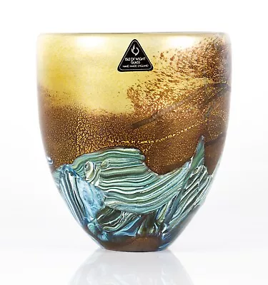 Buy Isle Of Wight Michael Harris Signed Seascape Pattern Studio Glass Vase 1985 • 399.99£