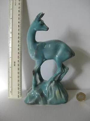 Buy Rare Vintage Beswick England Art Deco Blue Turquoise Deer Fawn 696 • 49.99£
