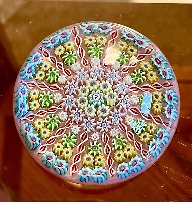 Buy Large Intricate Perthshire Glass Millefiori Paperweight With Signature “P” Cane • 144.07£