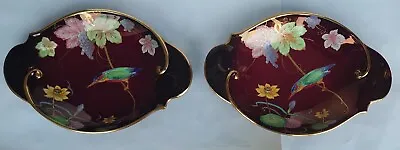 Buy Vintage Carlton Ware Rouge Royale Bowl / Plate Kingfisher And Water Lily. • 45£