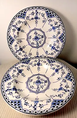 Buy Vintage- Ridgway Pottery Bowls- Soup Bowls- 'BLUE DANISH'- Beautiful- RARE-GC. • 20£