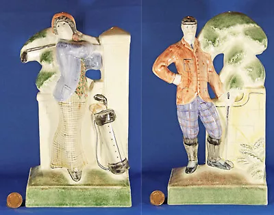 Buy Two Rye Pottery Figurines: The Rye Golfers - Major Tweedie & Miss Argyll • 99.50£