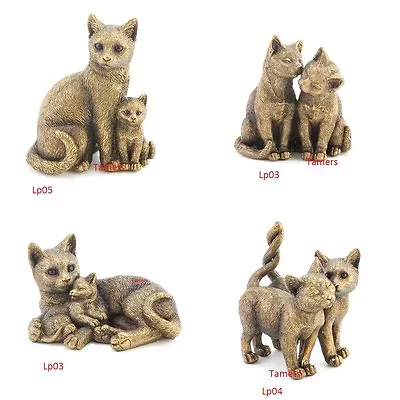 Buy Small Bronzed Cat And Kittens Ornament Figurines By Leonardo Brand New In Box • 12.99£