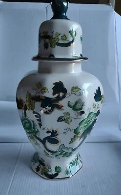 Buy Masons Ironstone Green Chartreuse Tokyo Vase Hand Painted • 35£