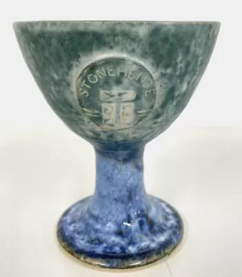 Buy Studio Art Stoneware Pottery Chalice Goblet Druid Stonehenge  H 12cms VGC #D1 • 12.50£