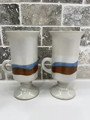 Buy Vintage Otagiri Irish Coffee Mugs/Cups Pedestal Stoneware 5-1/2  Tall Set Of 2 • 6.17£
