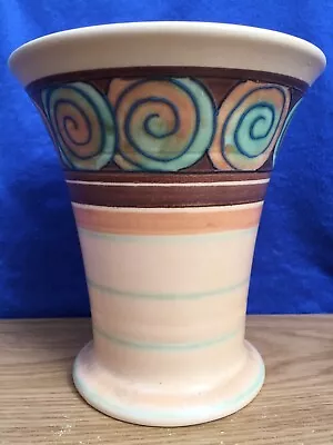 Buy Rare EDITH GATER, ROYAL CAULDON Tube Lined Swirls 7' Art Deco Vase #3772 1930's • 18.99£