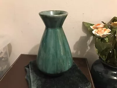 Buy Rare Shaped Blue Mountain Pottery Vase. Canada. Green Colour. Great Design. • 22£